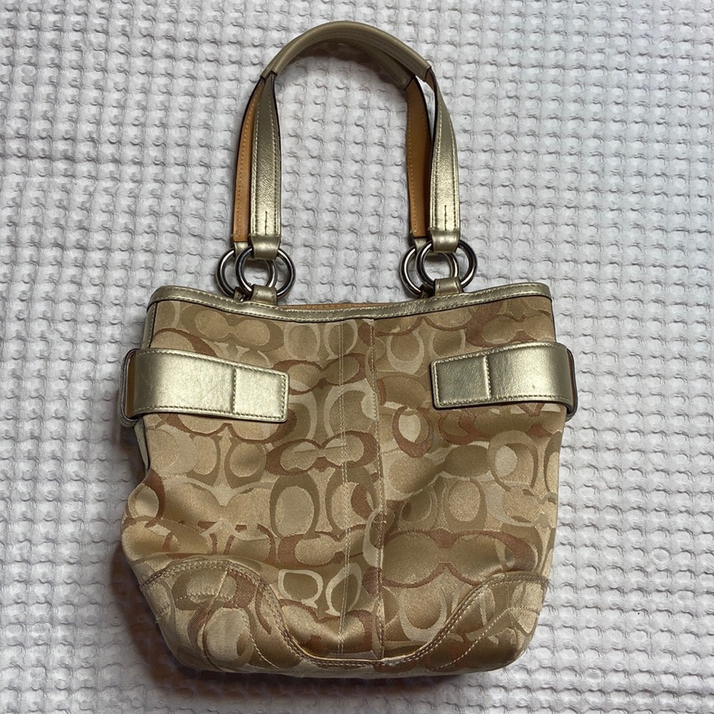 Gold Coach bag